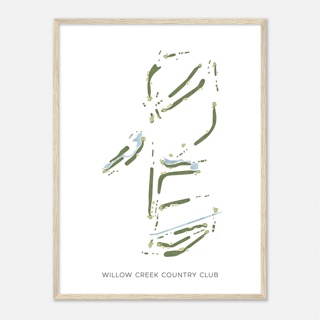 Print of Willow Creek Country Club Modern Map