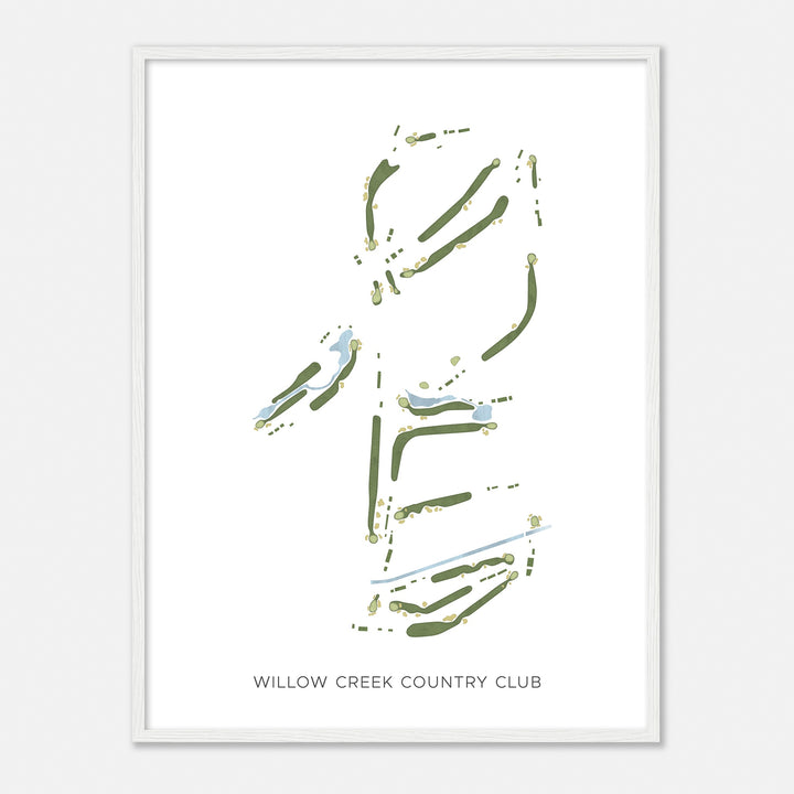 Print of Willow Creek Country Club Modern Map