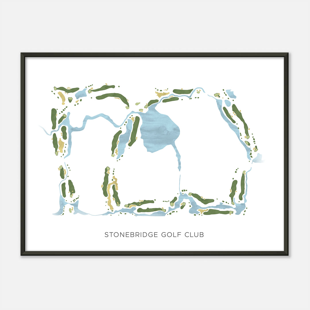 Print of Stonebridge Golf Club Modern Map
