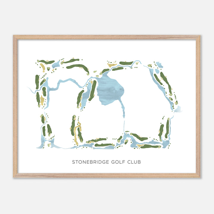 Print of Stonebridge Golf Club Modern Map