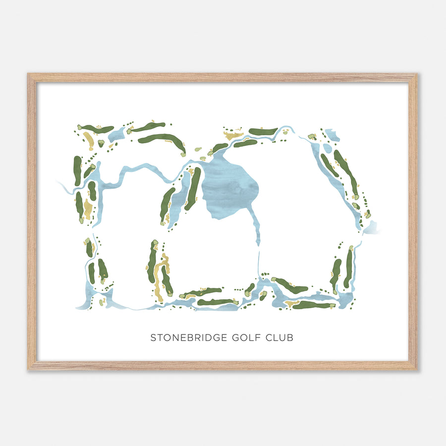 Print of Stonebridge Golf Club Modern Map