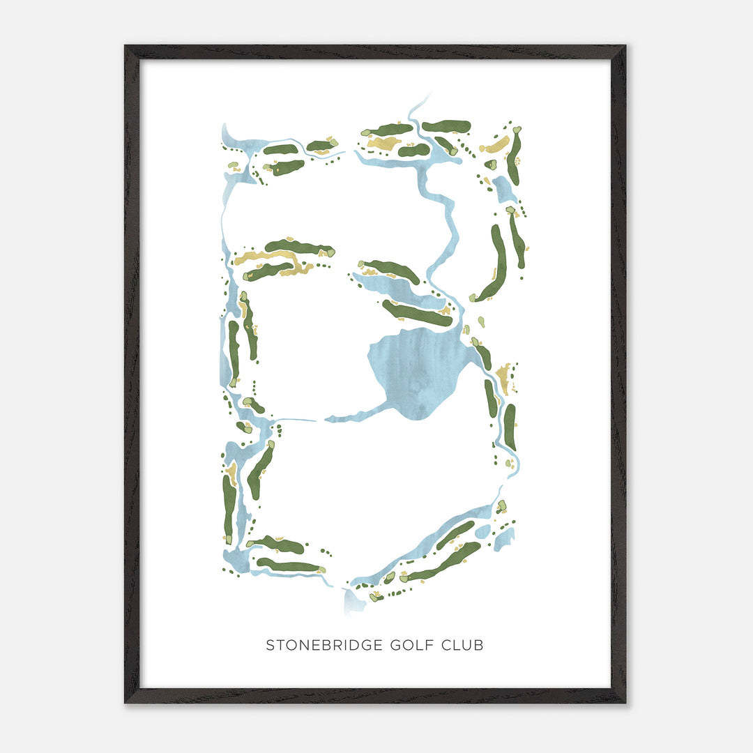 Print of Stonebridge Golf Club Modern Map