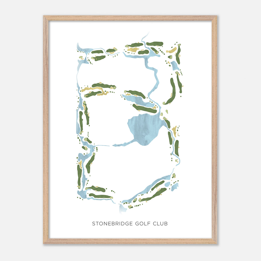 Print of Stonebridge Golf Club Modern Map