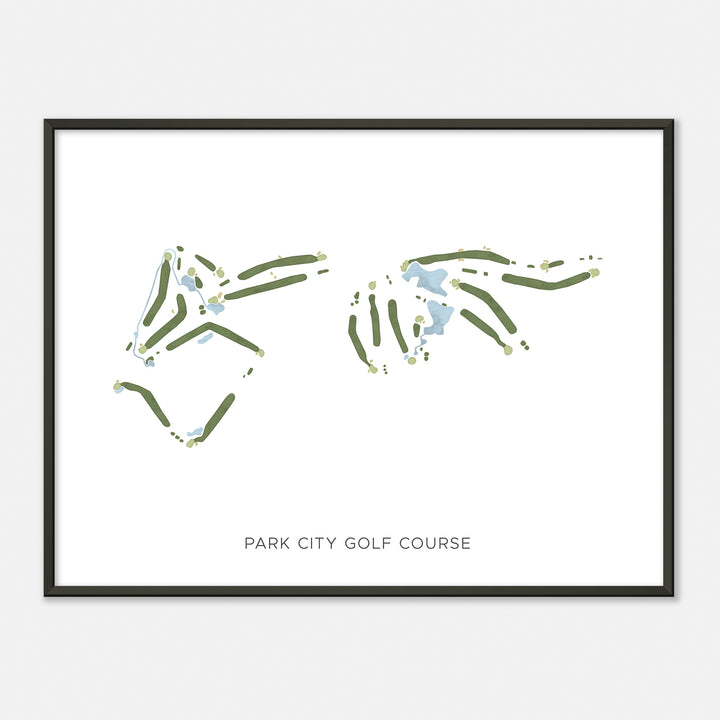 Print of Park City Golf Course Modern Map