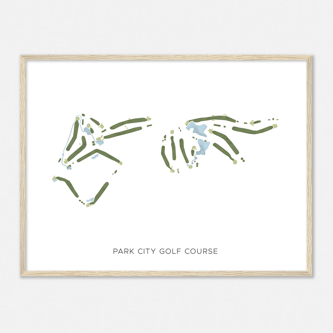 Print of Park City Golf Course Modern Map