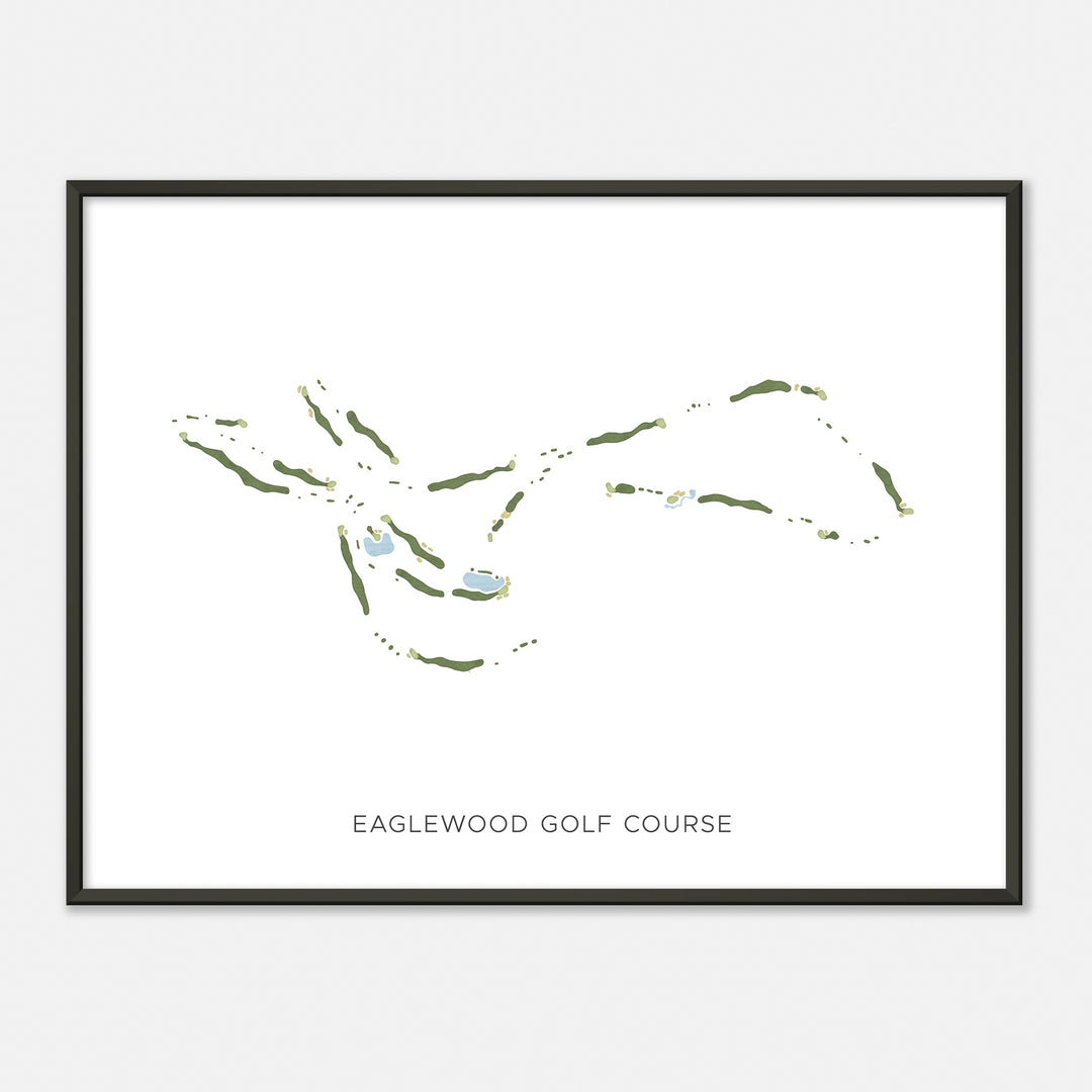 Print of Eaglewood Golf Course Modern Map