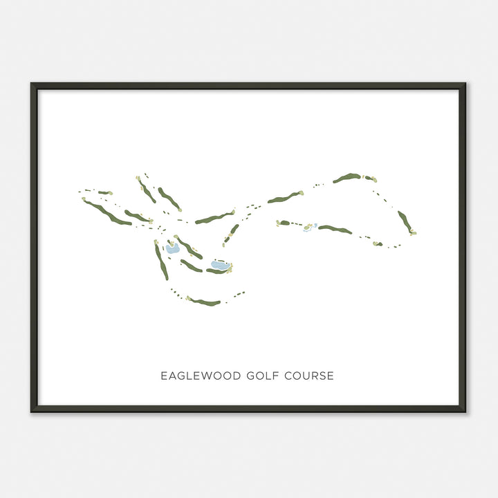 Print of Eaglewood Golf Course Modern Map