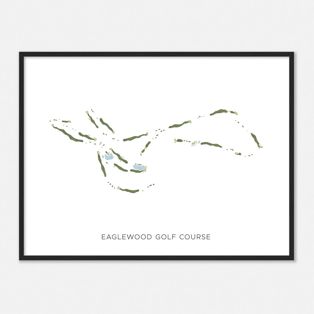 Print of Eaglewood Golf Course Modern Map