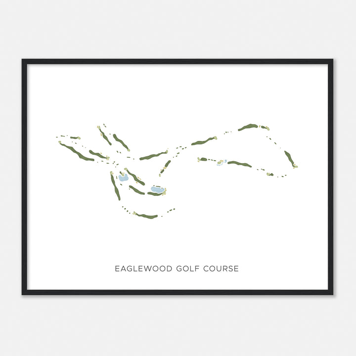 Print of Eaglewood Golf Course Modern Map