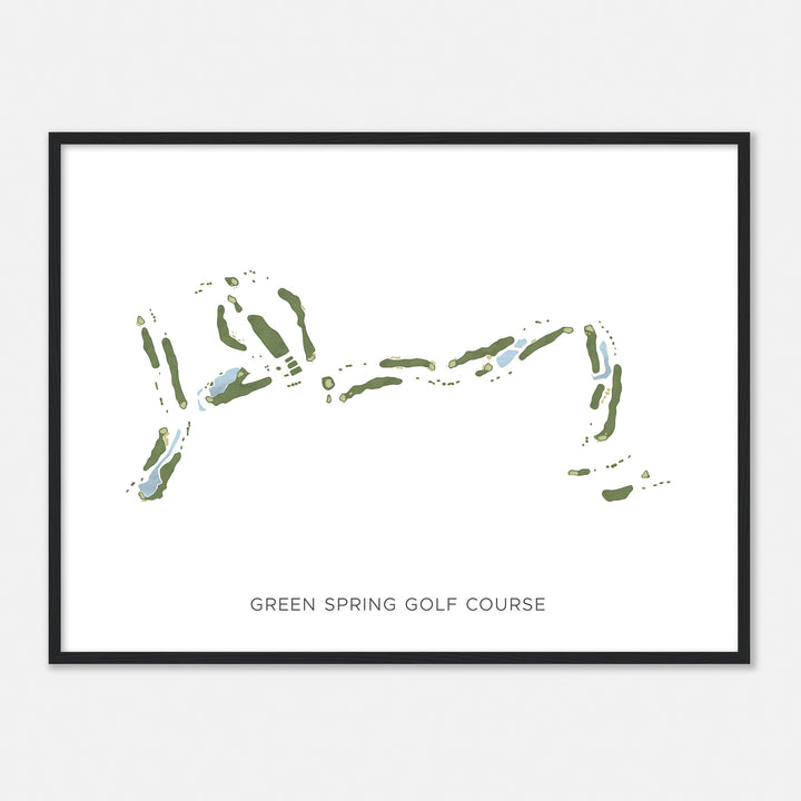 Print of Green Spring Golf Course Modern Map