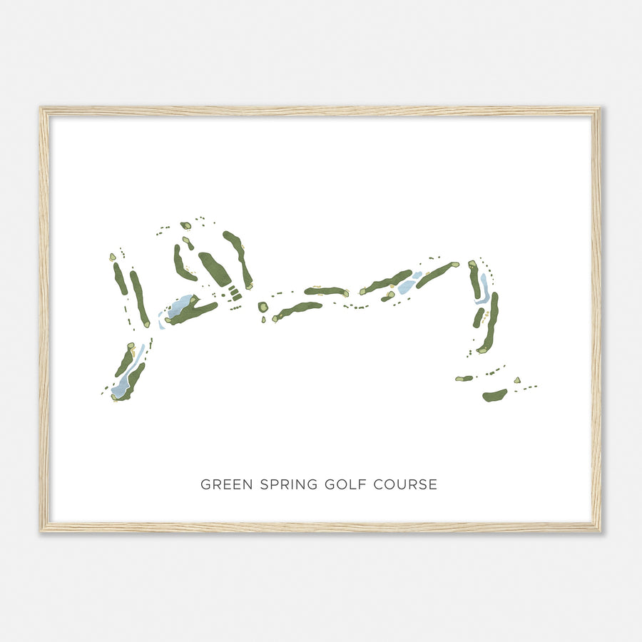 Print of Green Spring Golf Course Modern Map