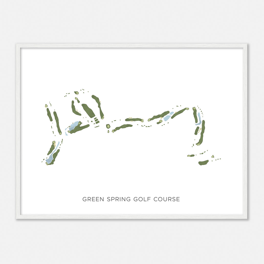 Print of Green Spring Golf Course Modern Map