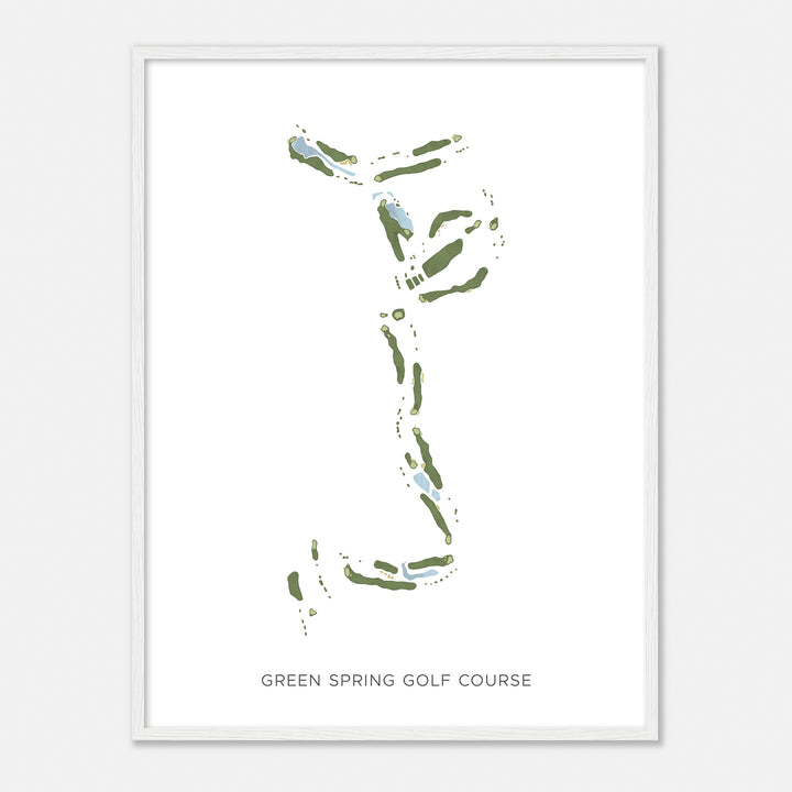 Print of Green Spring Golf Course Modern Map