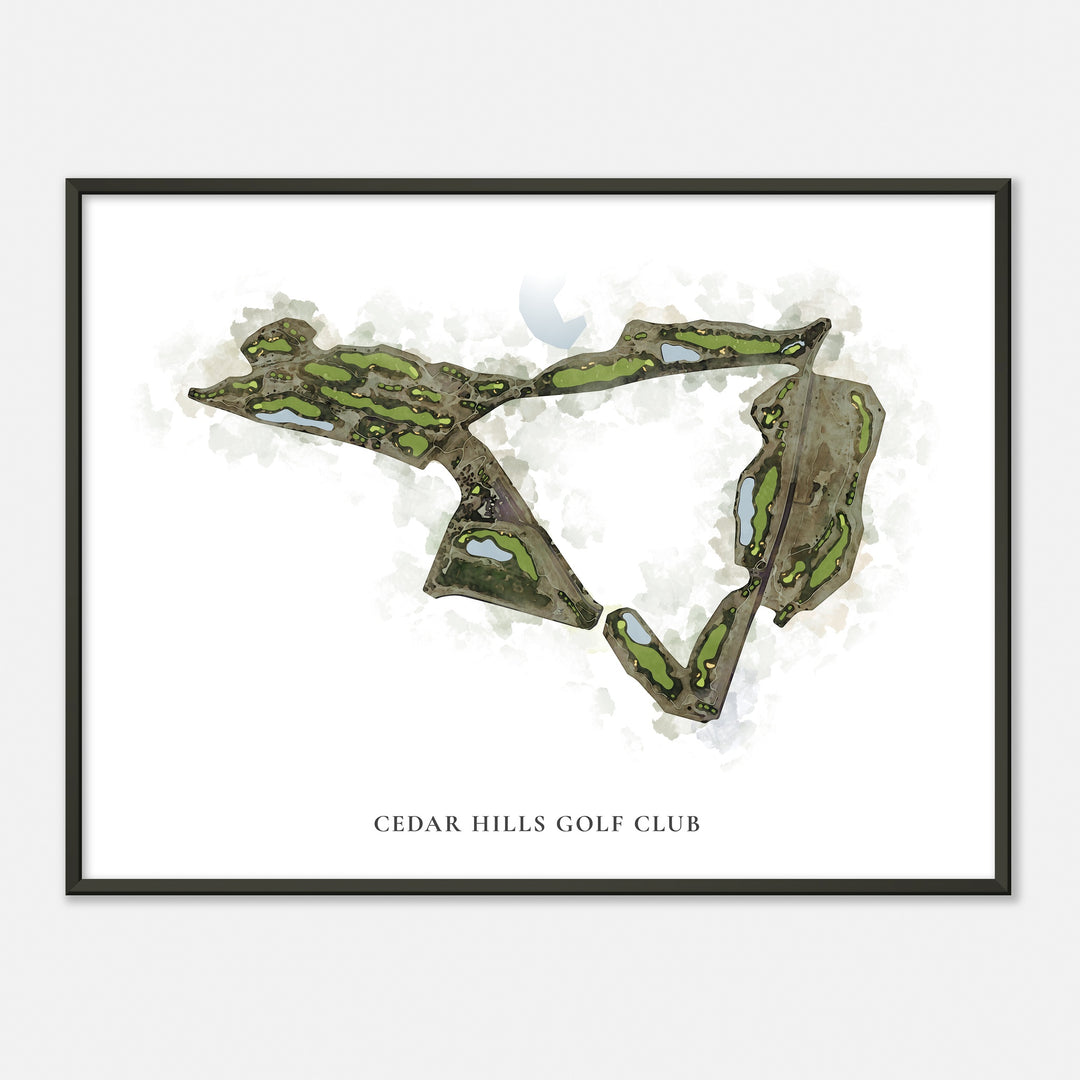 Print of Cedar Hills Golf Club Classic Map