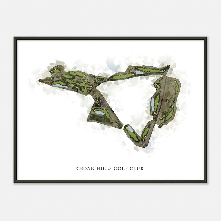 Print of Cedar Hills Golf Club Classic Map