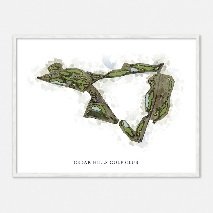 Print of Cedar Hills Golf Club Classic Map