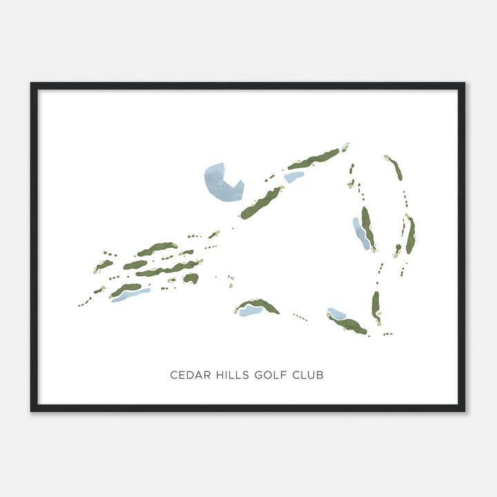 Print of Cedar Hills Golf Club Modern Map