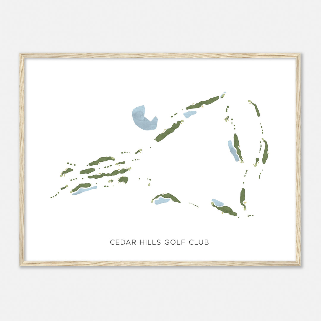 Print of Cedar Hills Golf Club Modern Map