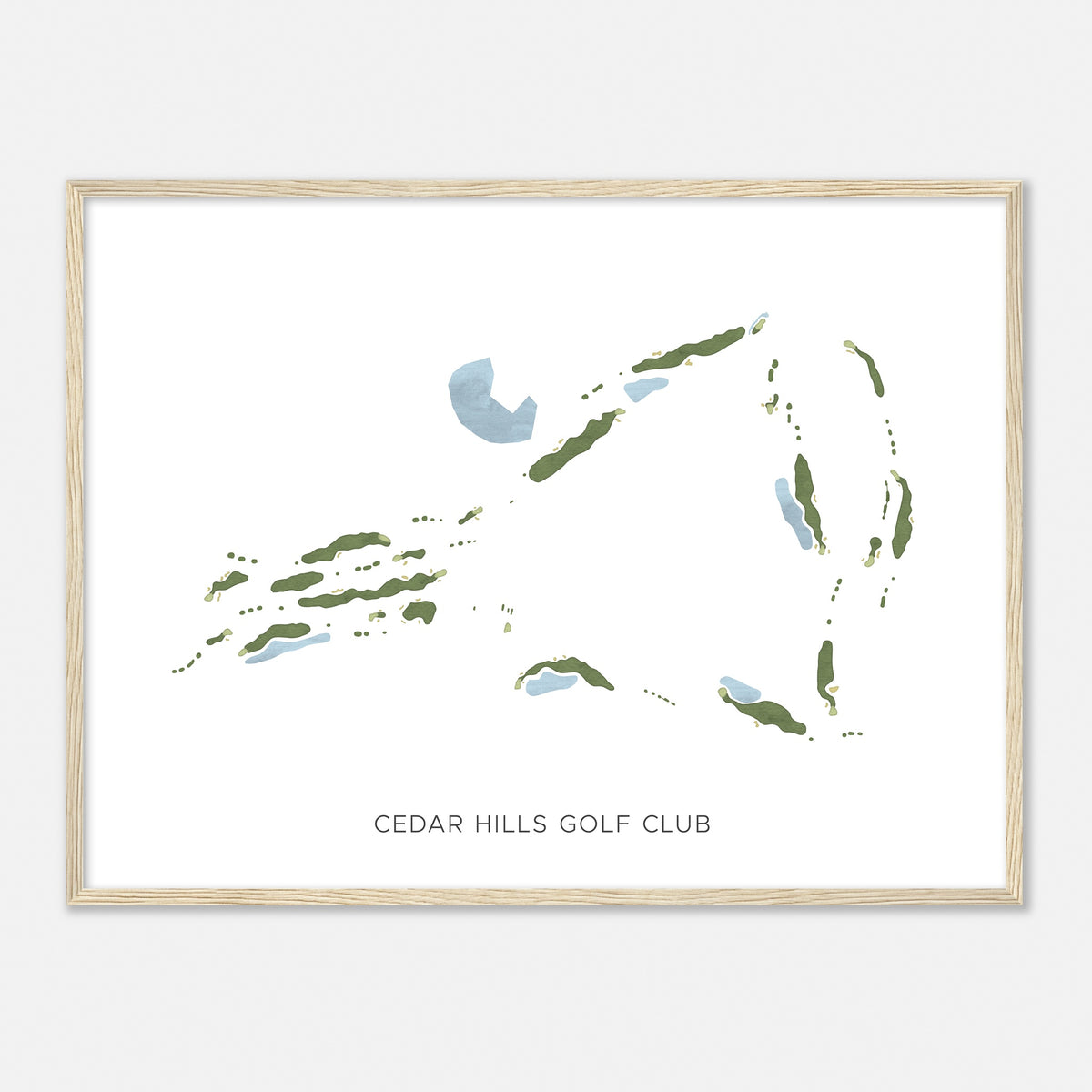 Print of Cedar Hills Golf Club Modern Map