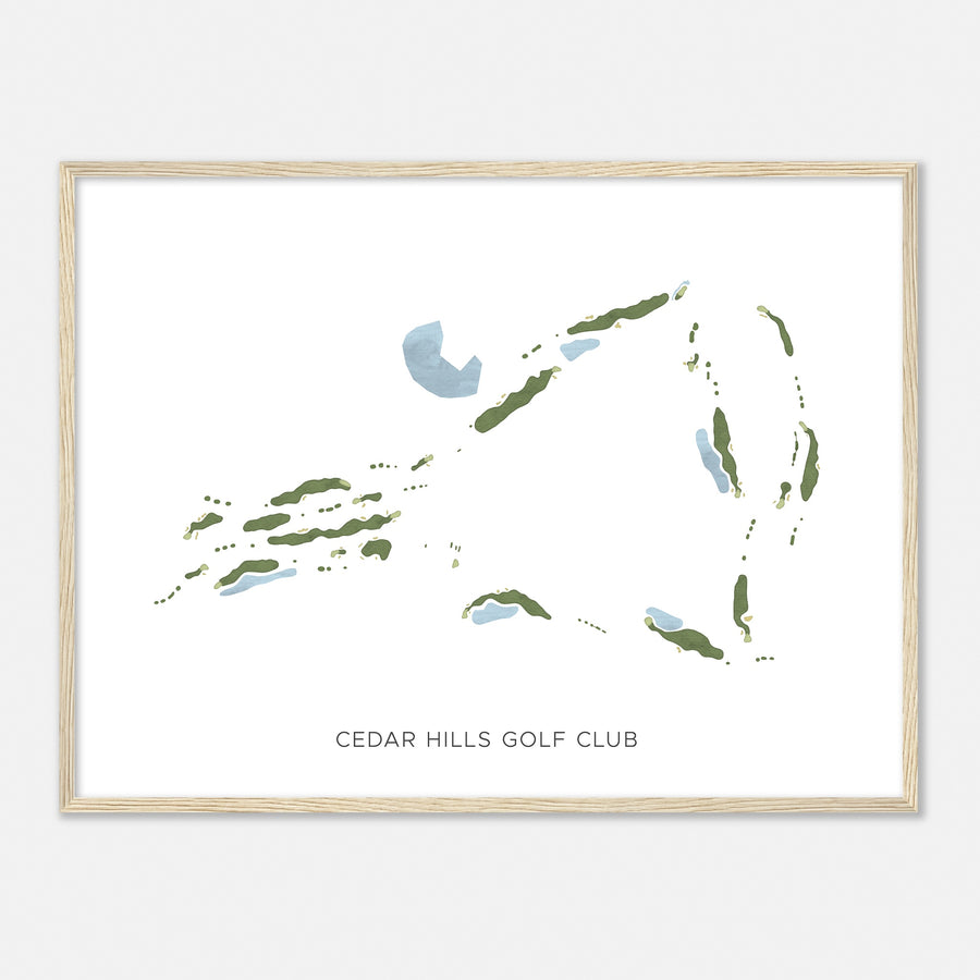 Print of Cedar Hills Golf Club Modern Map