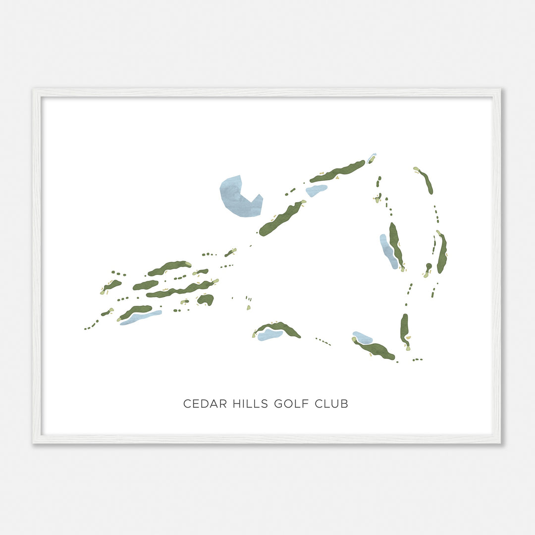 Print of Cedar Hills Golf Club Modern Map