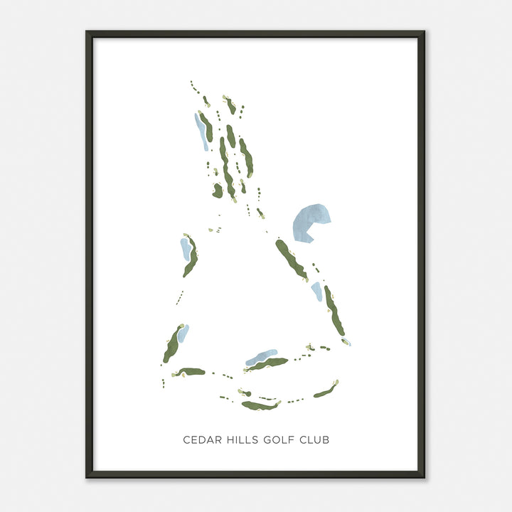 Print of Cedar Hills Golf Club Modern Map