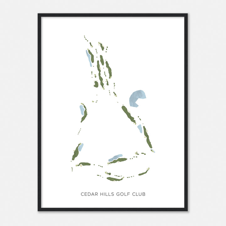 Print of Cedar Hills Golf Club Modern Map