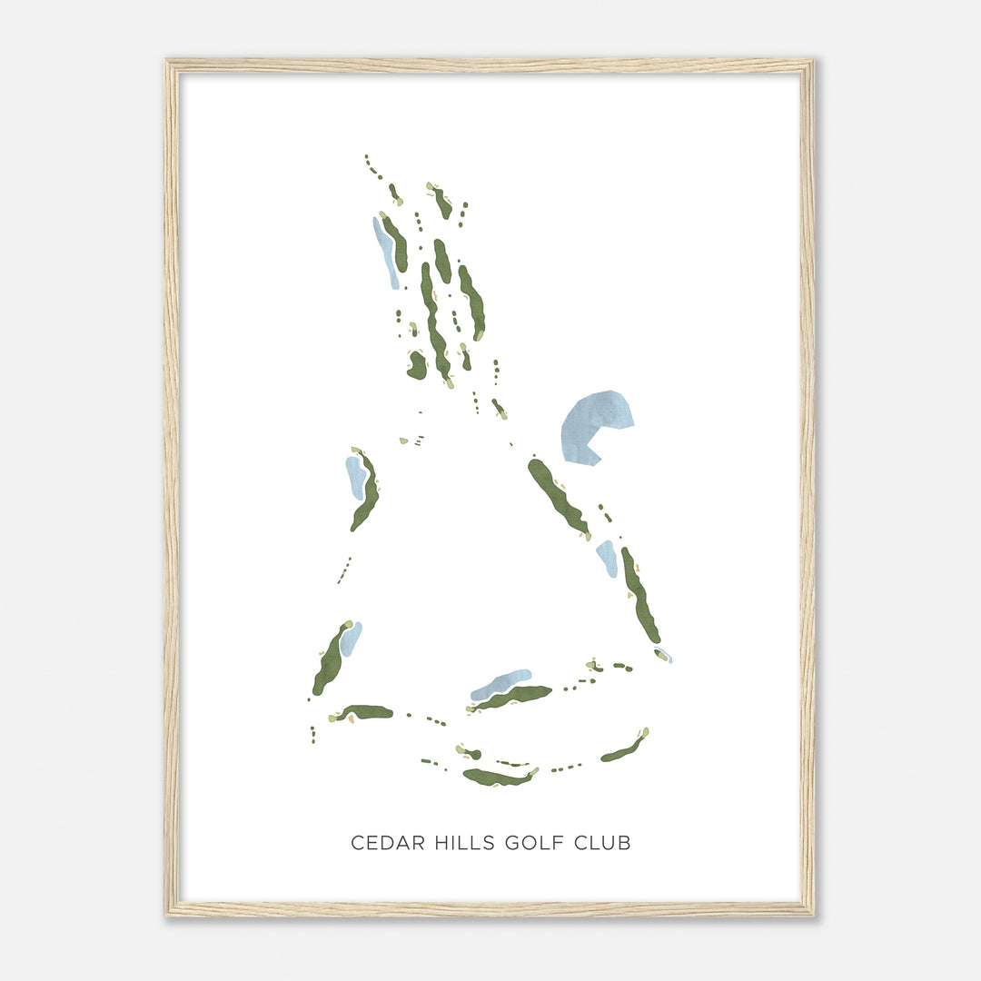 Print of Cedar Hills Golf Club Modern Map