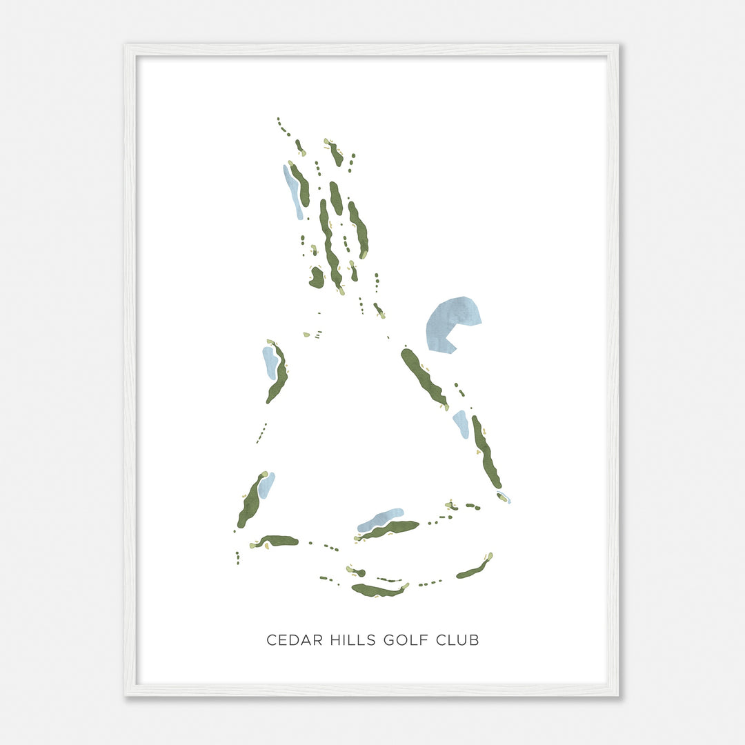 Print of Cedar Hills Golf Club Modern Map