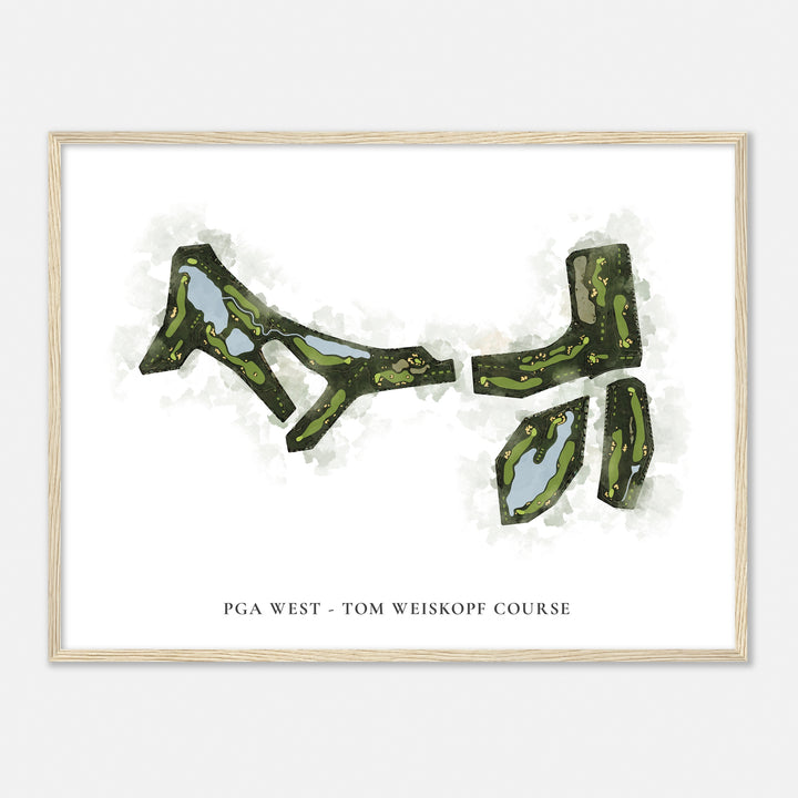 Print of Pga West - Tom Weiskopf Course Classic Map