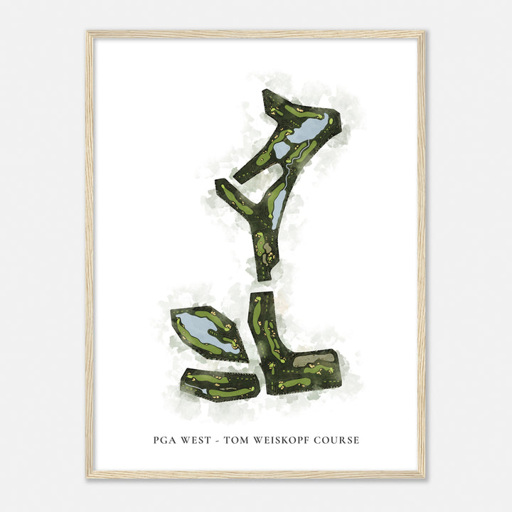 Print of Pga West - Tom Weiskopf Course Classic Map