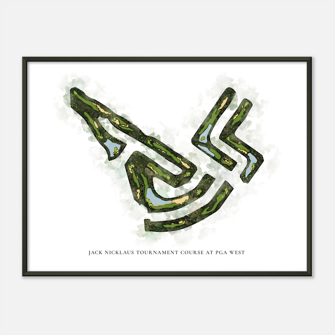 Print of Jack Nicklaus Tournament Course At Pga West Classic Map