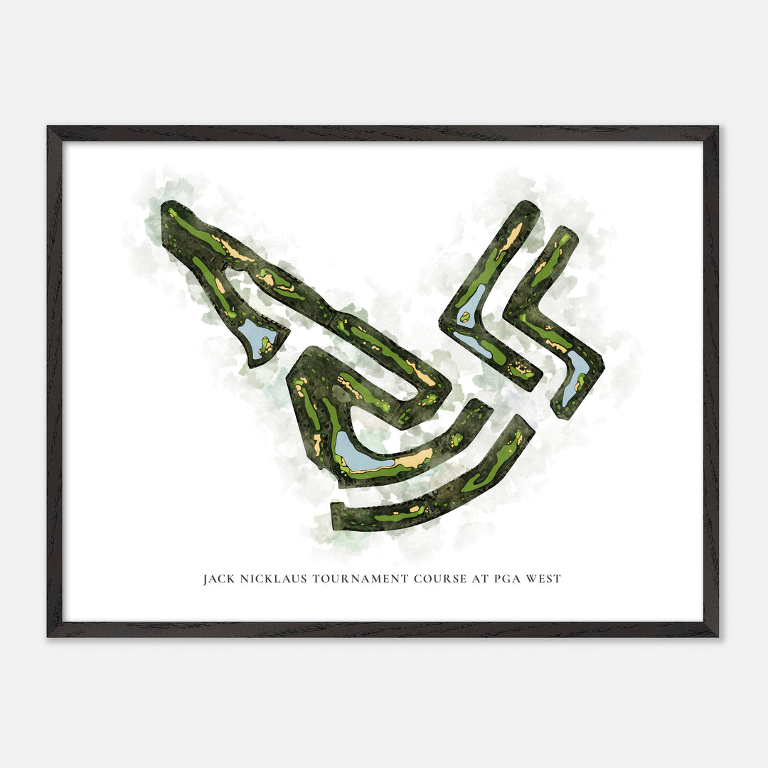 Print of Jack Nicklaus Tournament Course At Pga West Classic Map