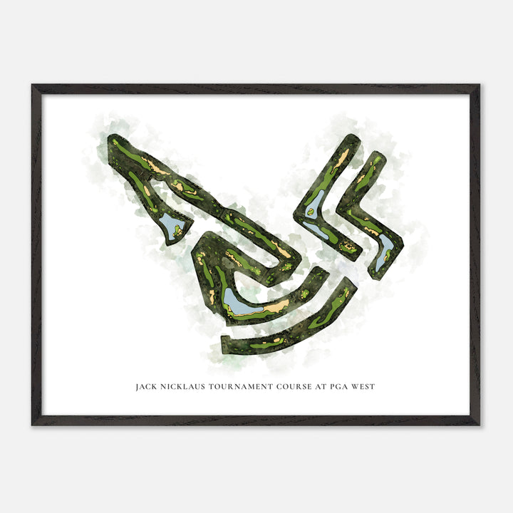 Print of Jack Nicklaus Tournament Course At Pga West Classic Map