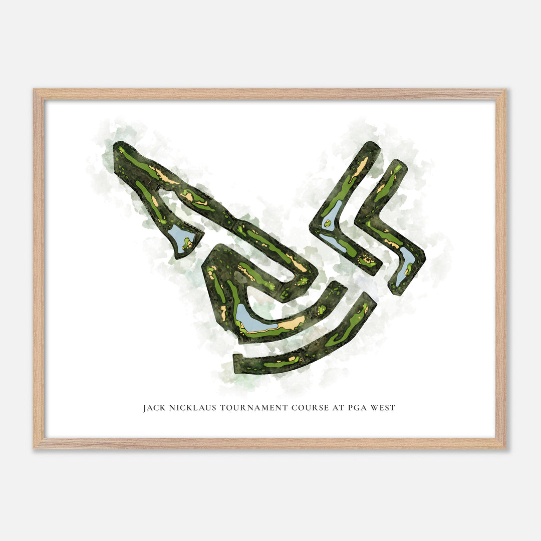 Print of Jack Nicklaus Tournament Course At Pga West Classic Map