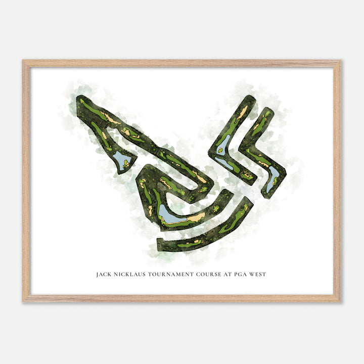 Print of Jack Nicklaus Tournament Course At Pga West Classic Map