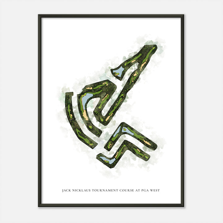 Print of Jack Nicklaus Tournament Course At Pga West Classic Map