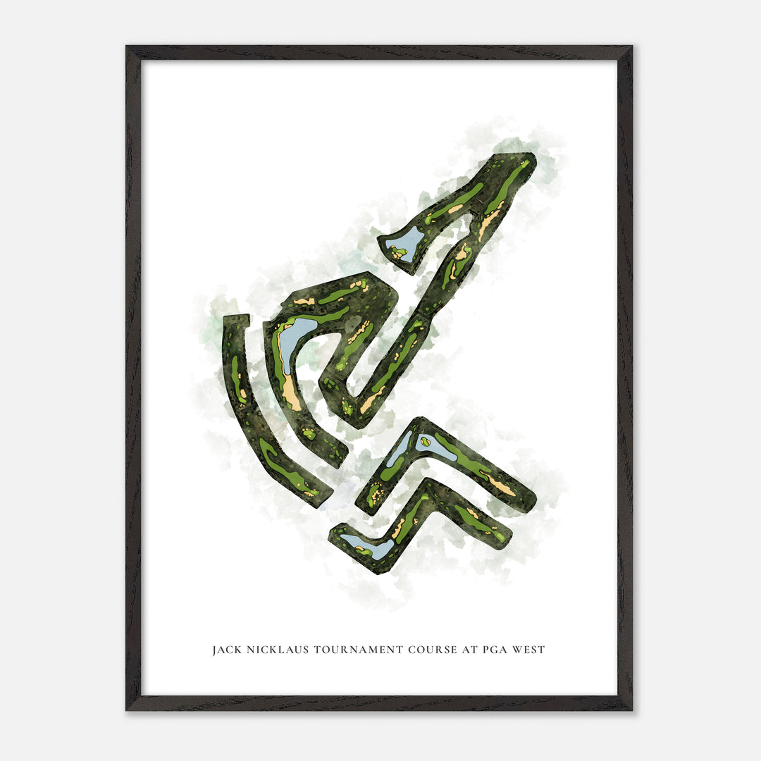 Print of Jack Nicklaus Tournament Course At Pga West Classic Map