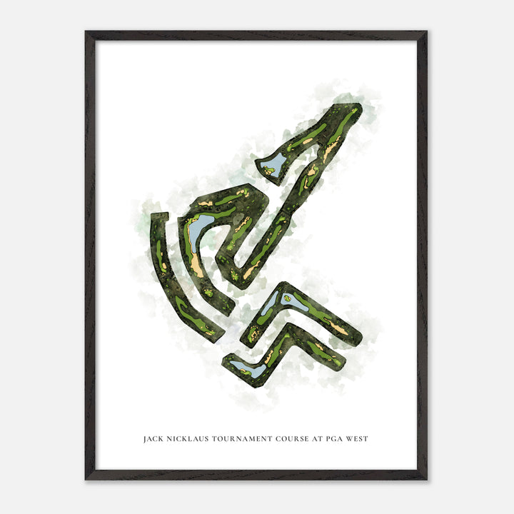 Print of Jack Nicklaus Tournament Course At Pga West Classic Map
