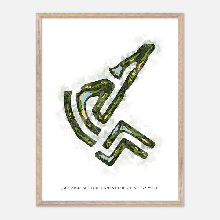 Print of Jack Nicklaus Tournament Course At Pga West Classic Map