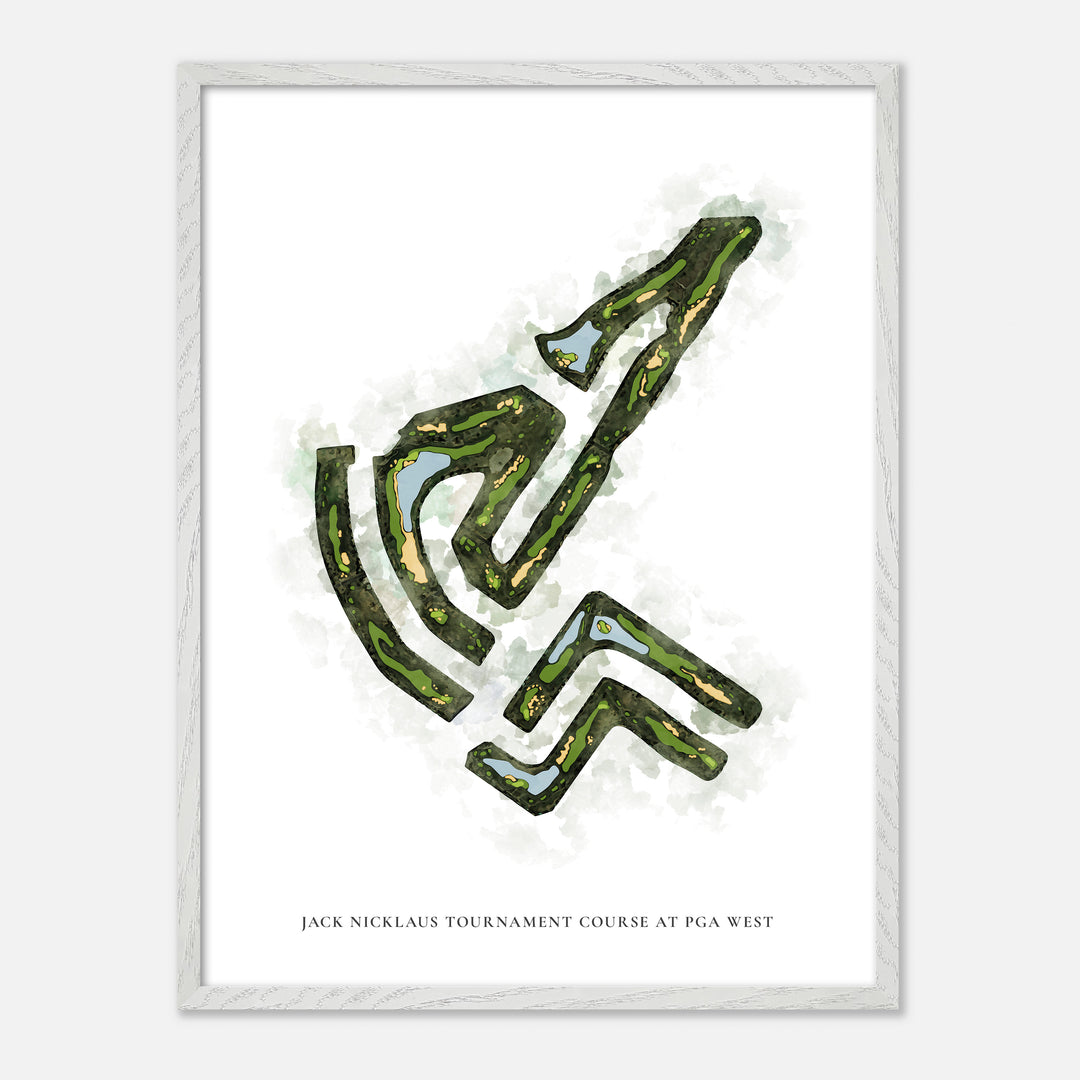 Print of Jack Nicklaus Tournament Course At Pga West Classic Map