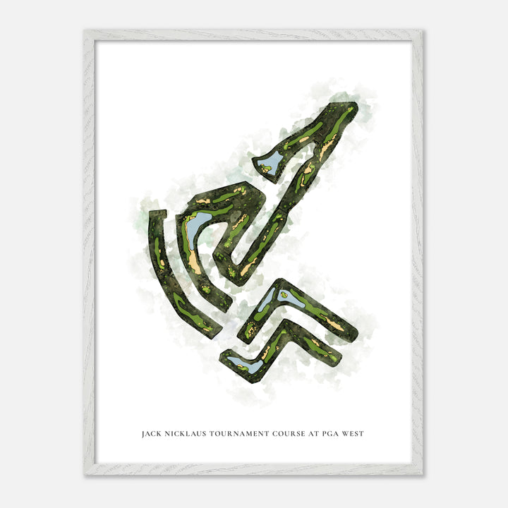Print of Jack Nicklaus Tournament Course At Pga West Classic Map