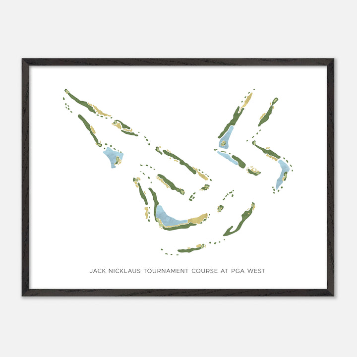 Print of Jack Nicklaus Tournament Course At Pga West Modern Map