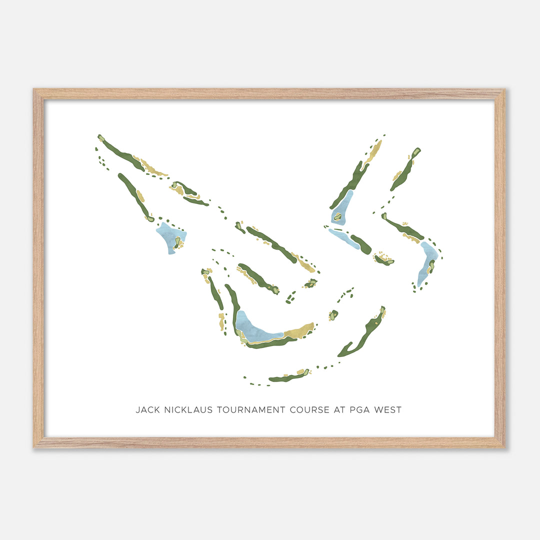 Print of Jack Nicklaus Tournament Course At Pga West Modern Map