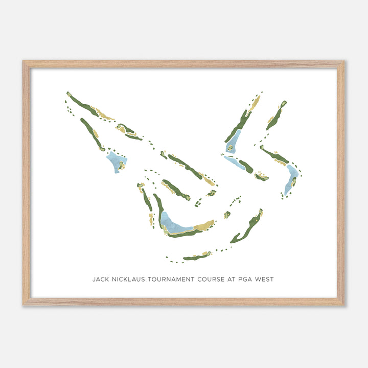 Print of Jack Nicklaus Tournament Course At Pga West Modern Map