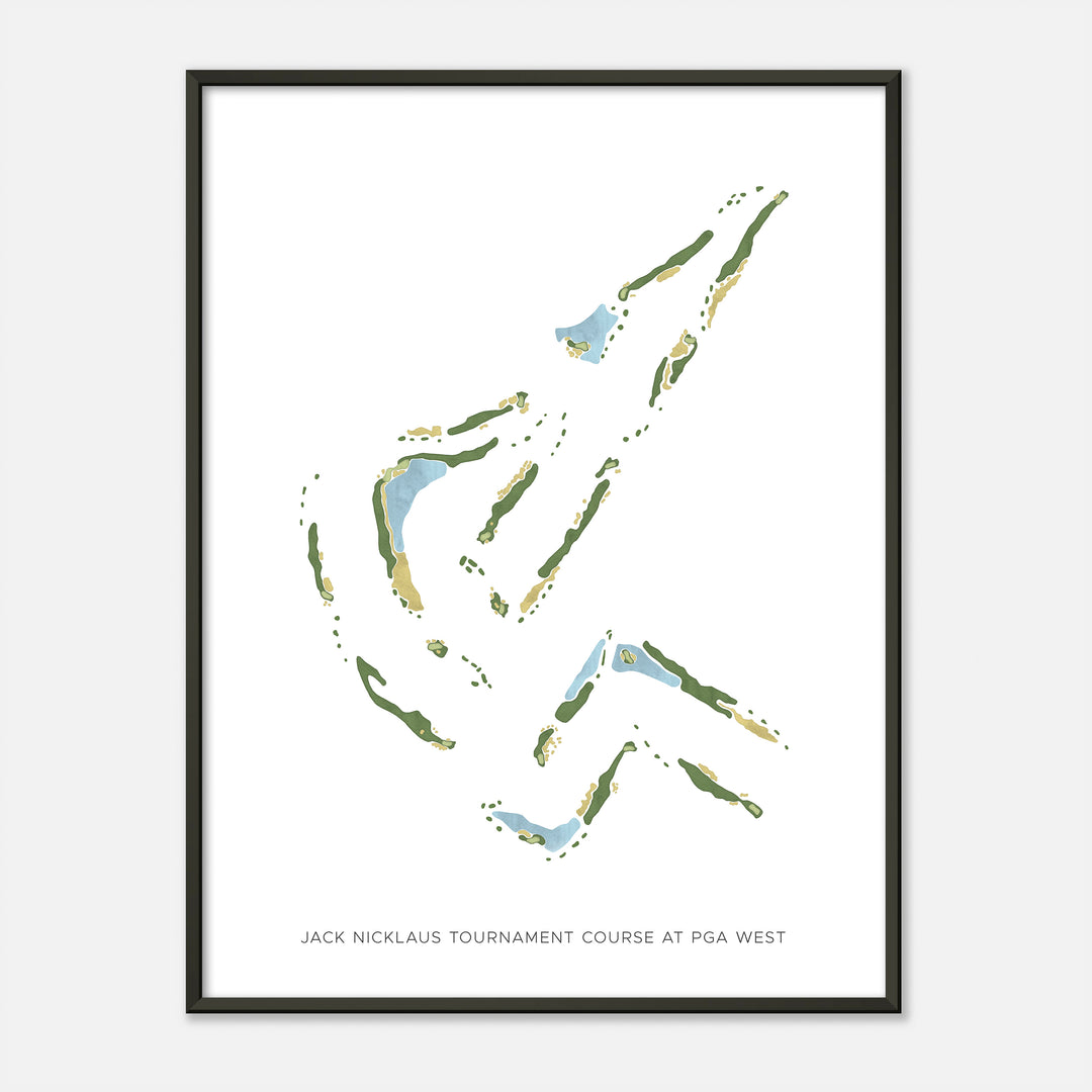 Print of Jack Nicklaus Tournament Course At Pga West Modern Map