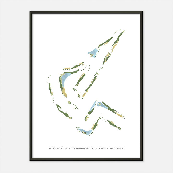 Print of Jack Nicklaus Tournament Course At Pga West Modern Map