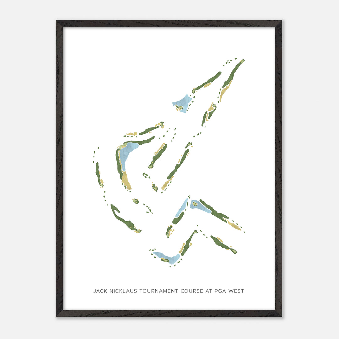 Print of Jack Nicklaus Tournament Course At Pga West Modern Map