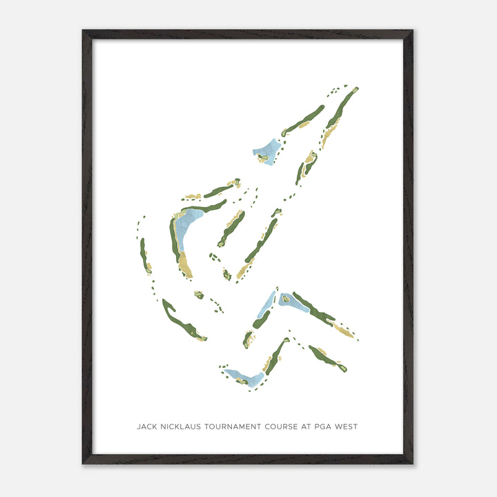 Print of Jack Nicklaus Tournament Course At Pga West Modern Map