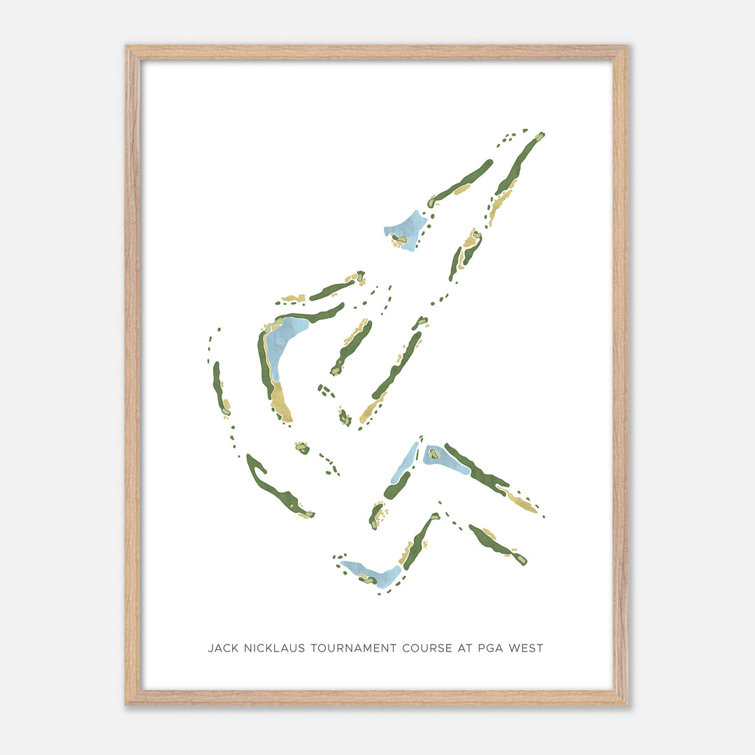 Print of Jack Nicklaus Tournament Course At Pga West Modern Map